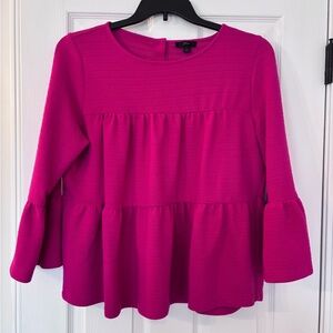J. Crew Women's Fuchsia Tiered Blouse